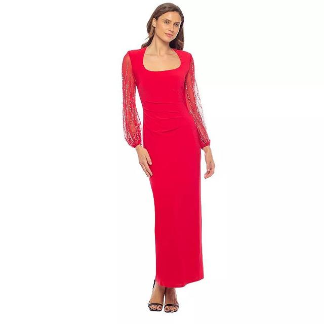 Womens Marina Square Neck Beaded Sleeve Maxi Dress Product Image