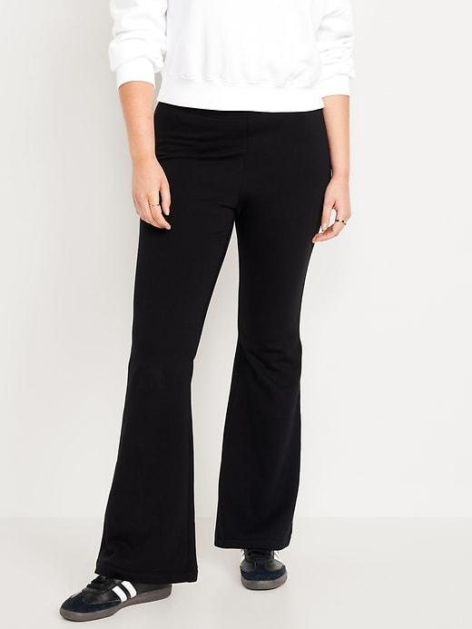 High-Waisted Fleece-Lined Flare Leggings Product Image