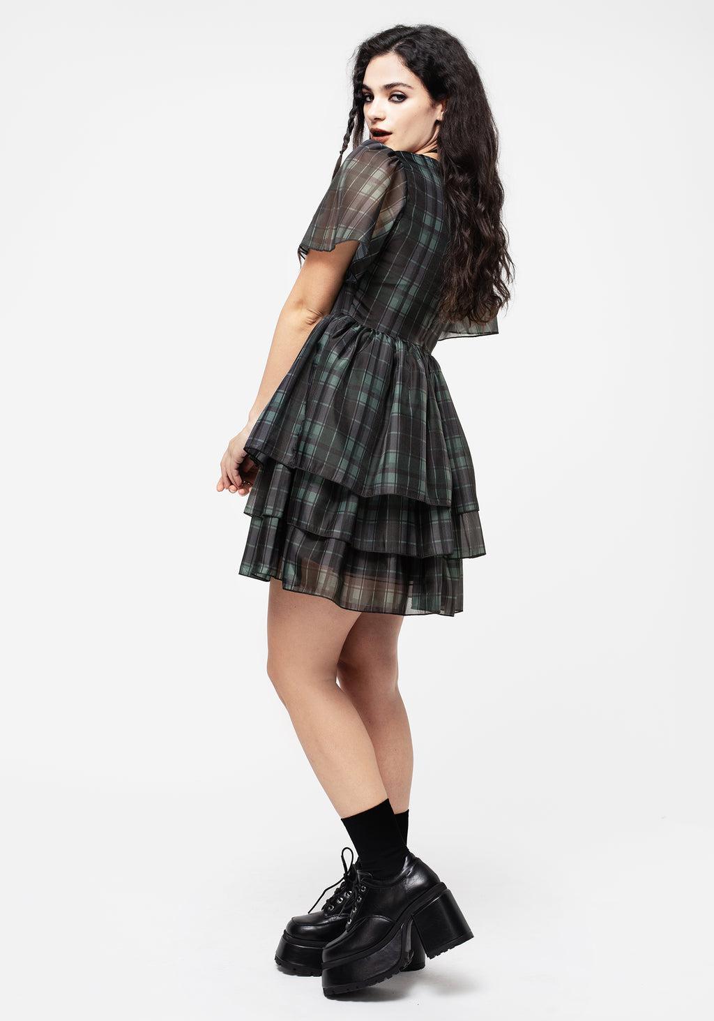 Checkmate Layered Organza Mini Dress Product Image