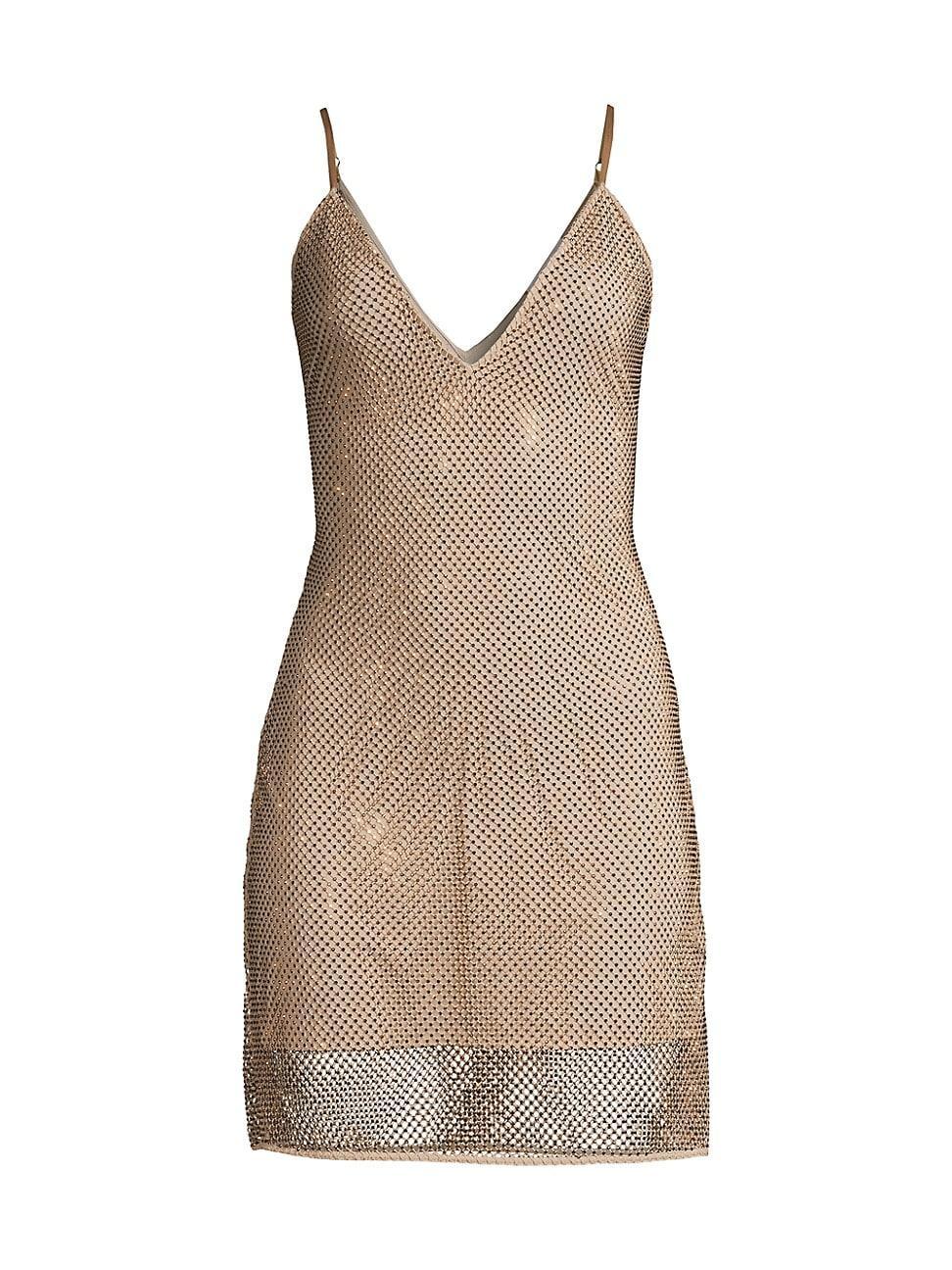 Womens Lila Studded Mesh Minidress Product Image