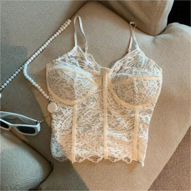 Lace Crop Bustier Top Product Image