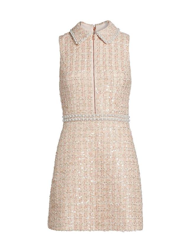 Womens Ellis Embellished Tweed Minidress Product Image