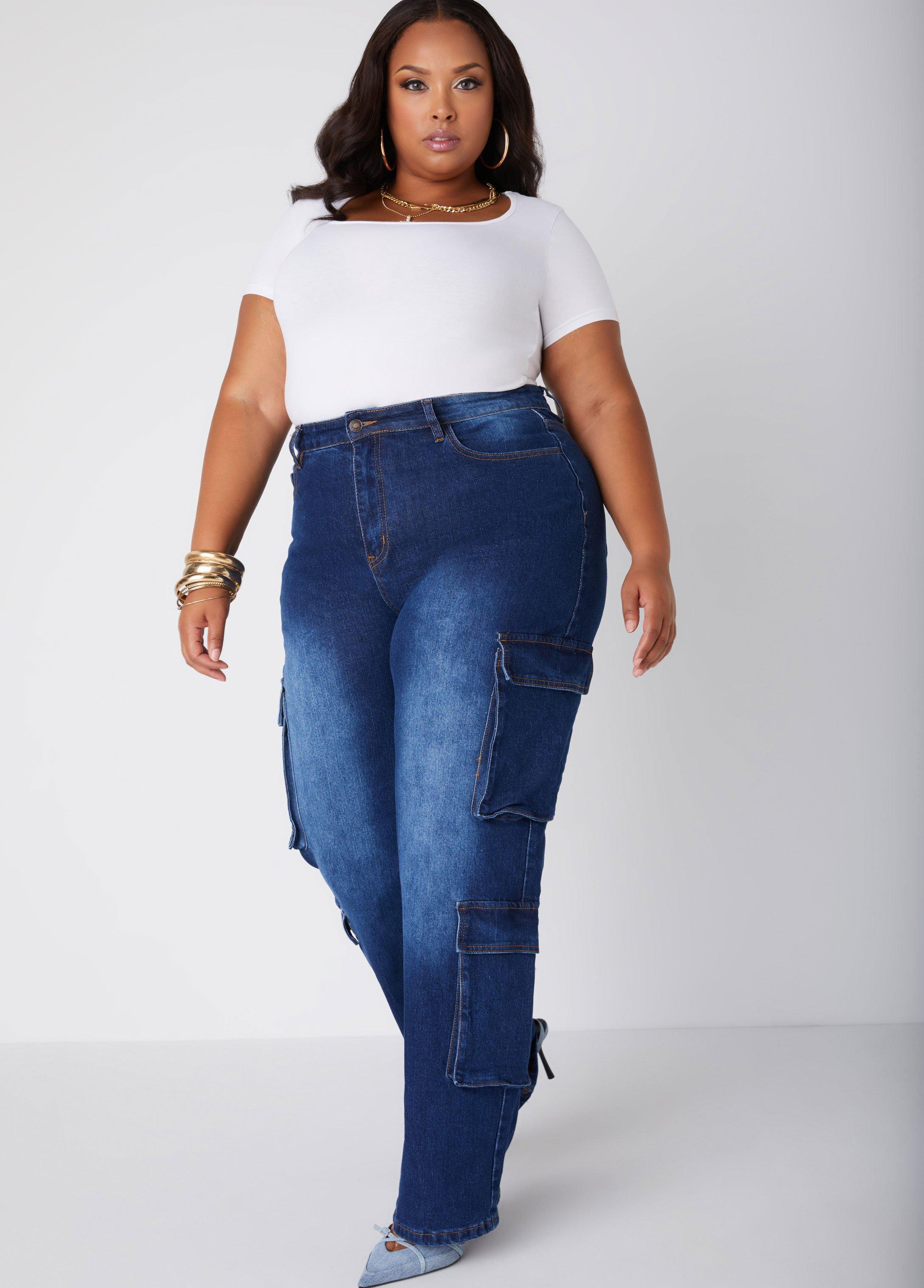 Wide Leg Cargo Jeans Product Image