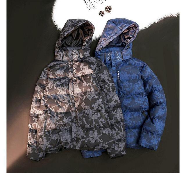 Printed Padded Hooded Zip Jacket Product Image