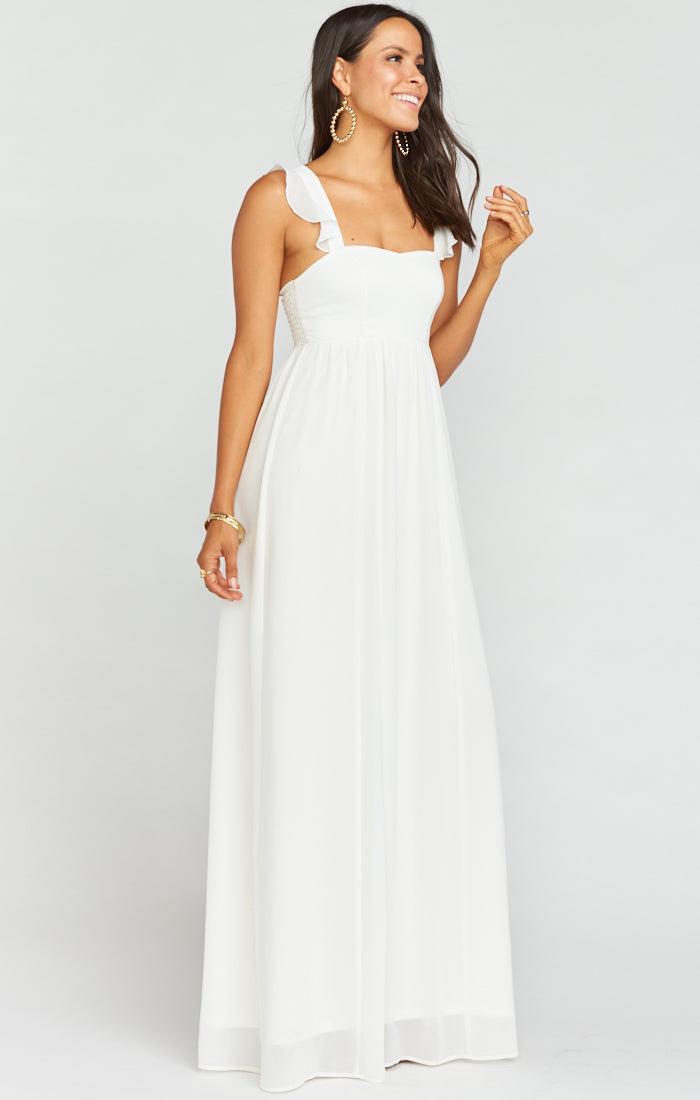 June Maxi Dress ~ Wedding Cake Chiffon Product Image