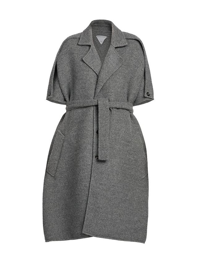 Womens Wool-Cashmere Wrap Coat Product Image