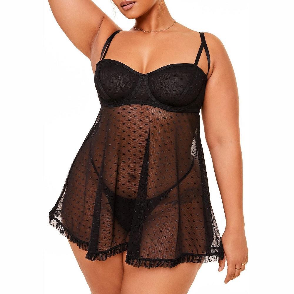 Adore Me Plus Size Aubrey Unlined Babydoll Lingerie Product Image