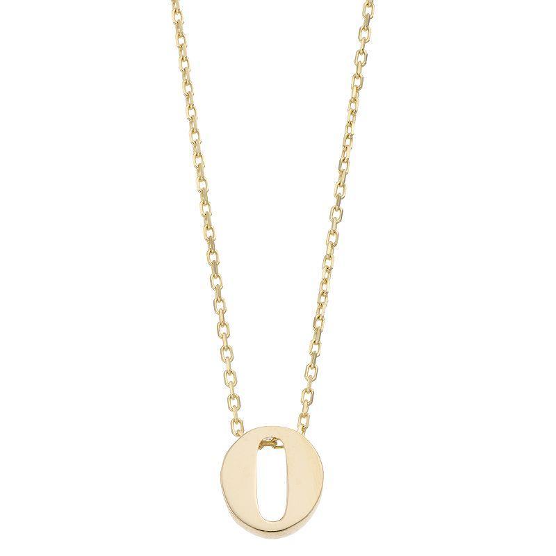 Au Naturale 14k Gold Initial Pendant Necklace, Womens Product Image