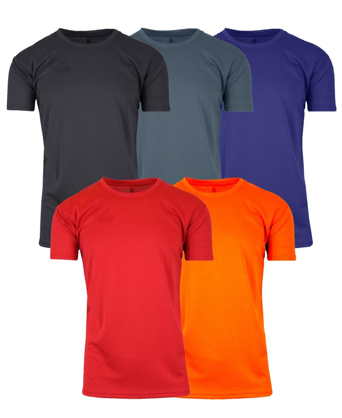 Galaxy By Harvic Mens Short Sleeve Moisture-Wicking Quick Dry Performance Crew Neck Tee -5 Pack Product Image