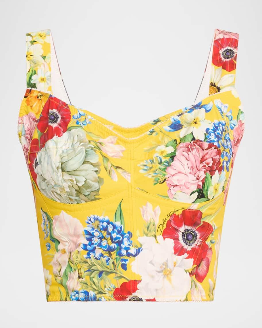 Floral Crop Bustier Top Product Image