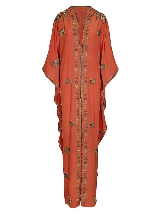 Womens Mystical Gaucho Silk Maxi Caftan Product Image