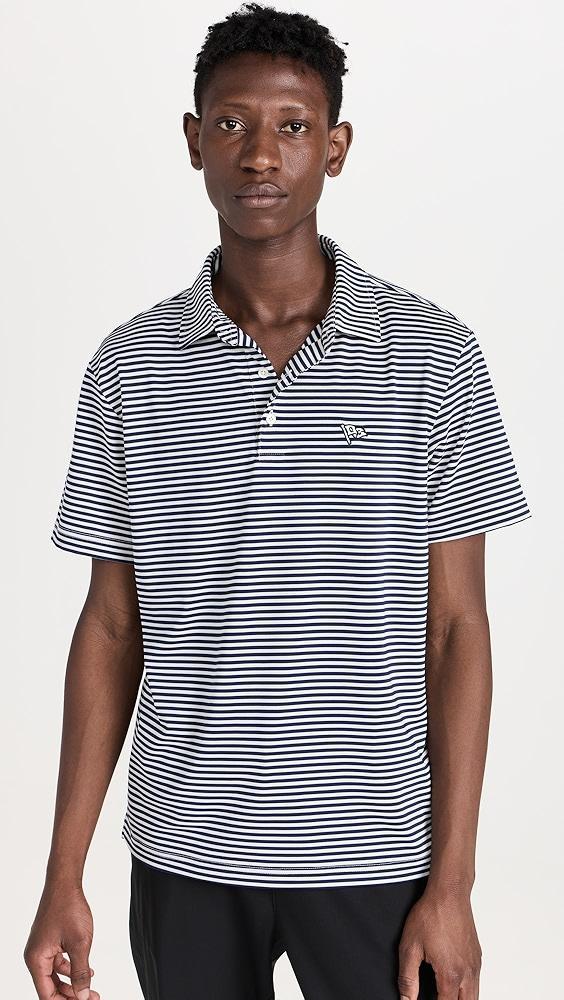 Quiet Golf Crest Striped Polo | Shopbop Product Image