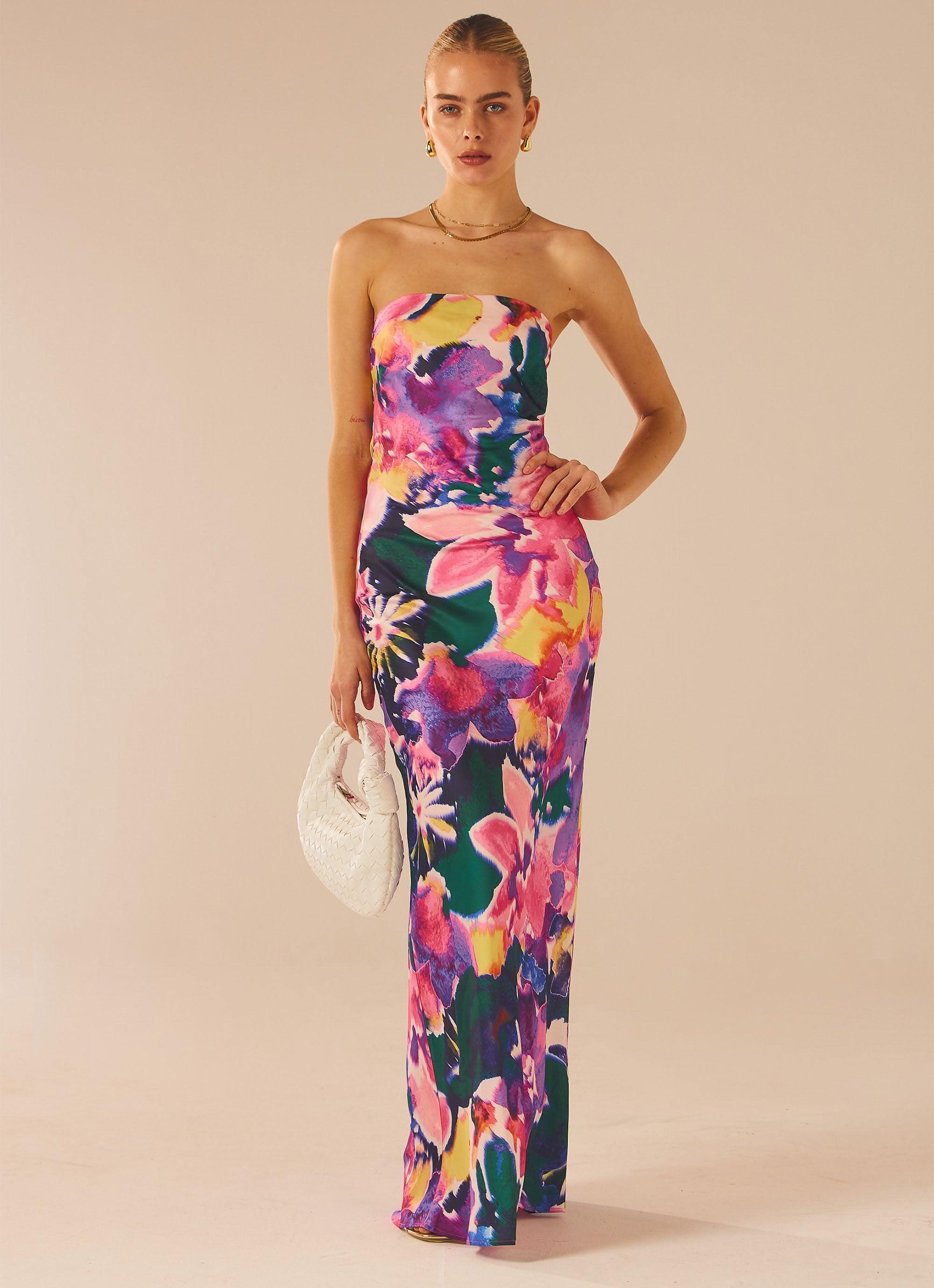 Carried Away Maxi Dress - Candy Bouquet Product Image