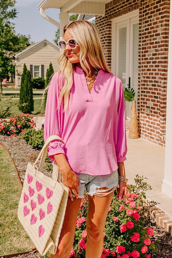 Casual Moment Shift Top in Pink Product Image