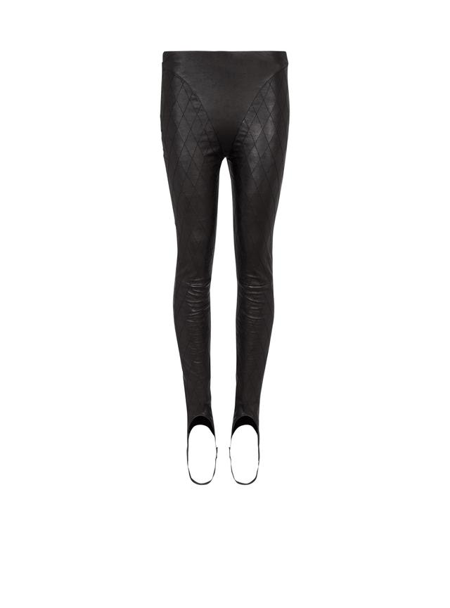 Topstitched leather leggings Product Image