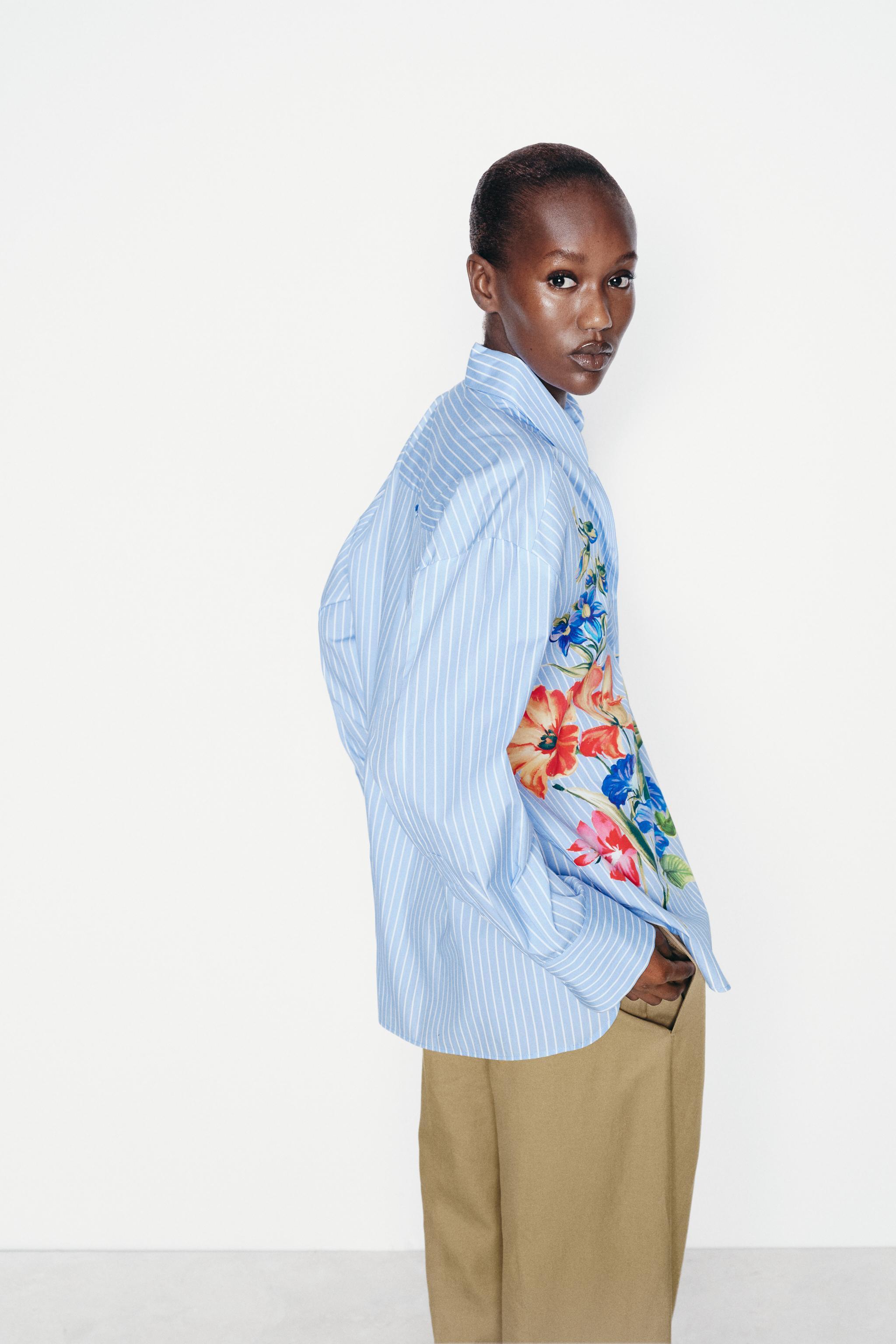 FLORAL STRIPED SHIRT Product Image