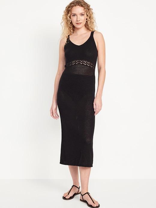 Sleeveless Crochet Midi Dress Product Image