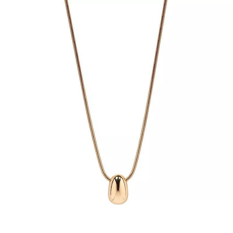 LC Lauren Conrad Gold Tone Oval Pendant Long Necklace, Womens, None Product Image