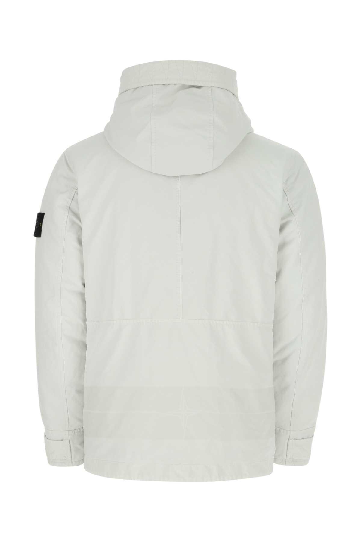 STONE ISLAND Logo-patch Buttoned Hacket In White Product Image