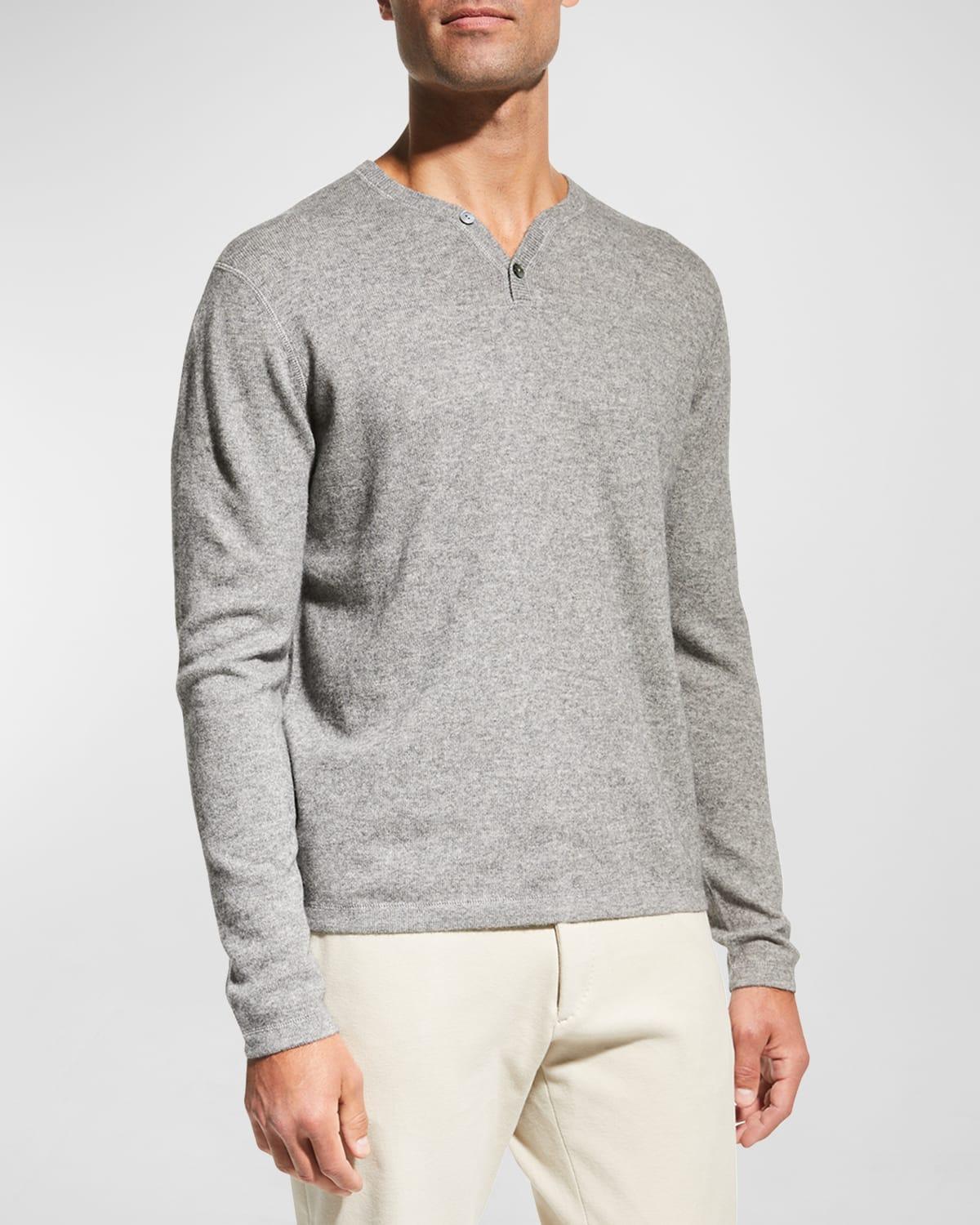 Mens Wool-Cashmere Henley Sweater Product Image