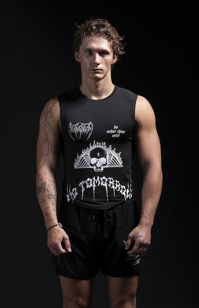 No Tomorrow Men's x Civil Active Metal Death V2 Compression Muscle T-Shirt Product Image