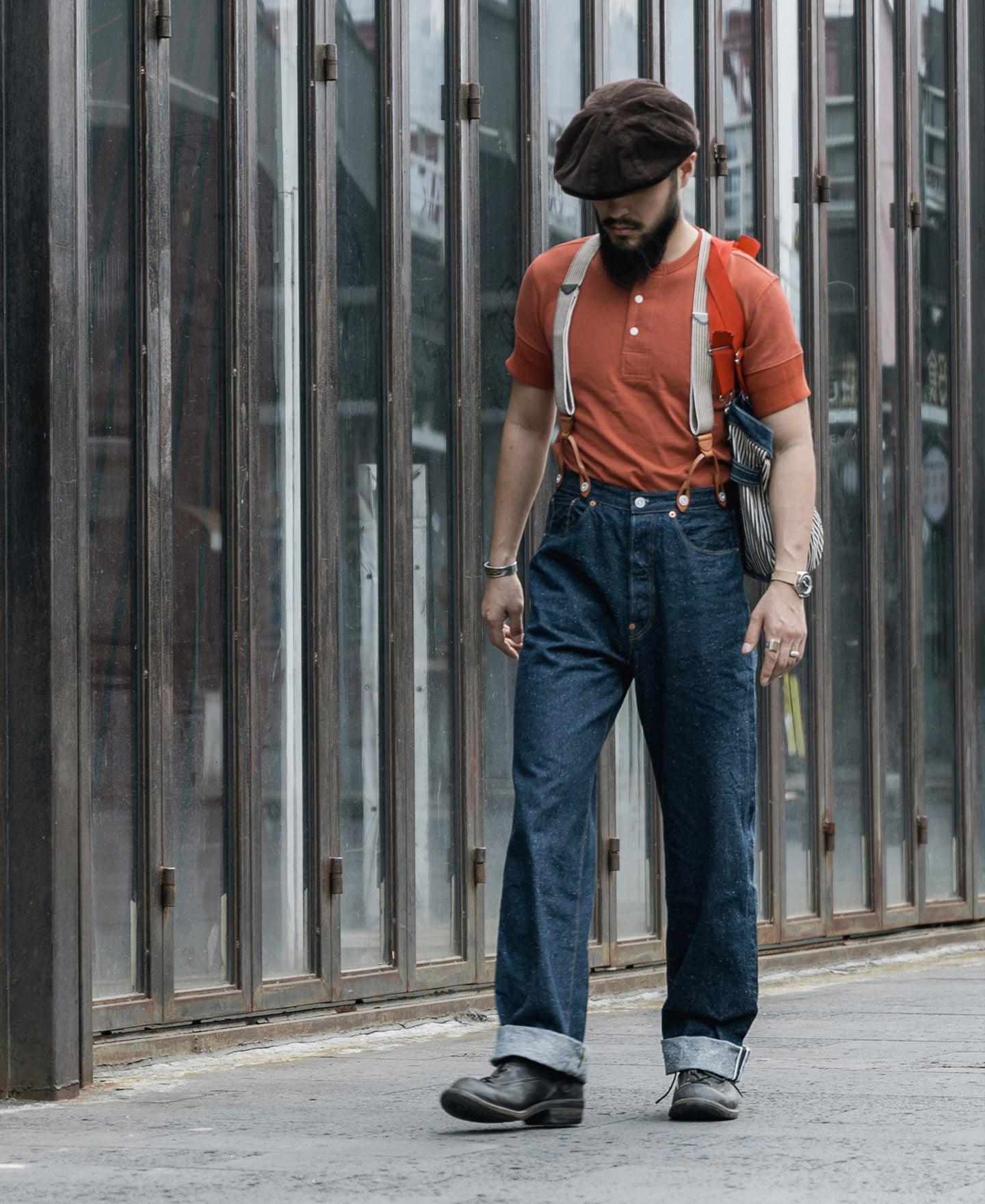 Vintage Short Sleeve Henley T-Shirt - Red Product Image