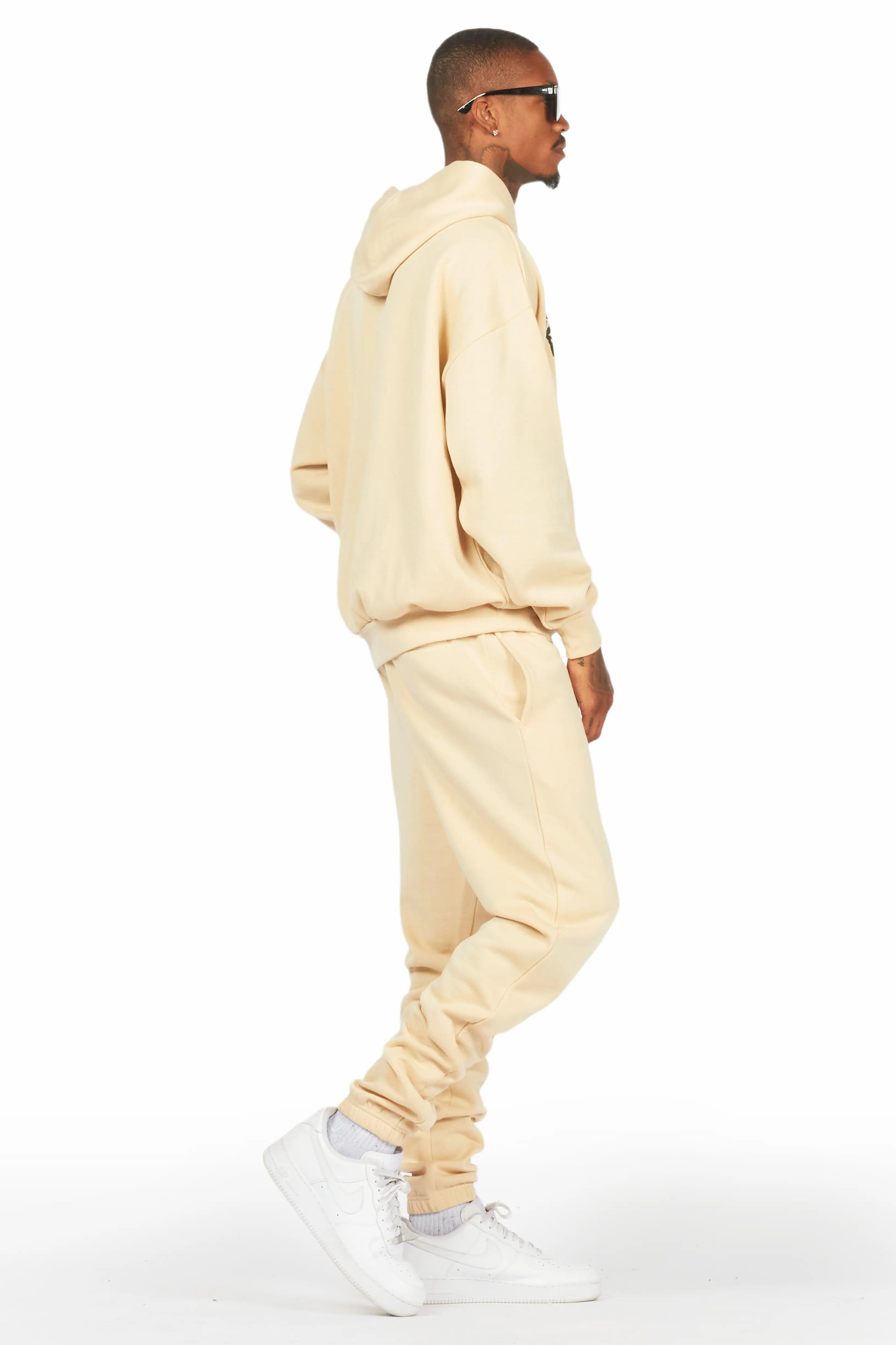 Lake Beige Relaxed Fit Track Set Male Product Image