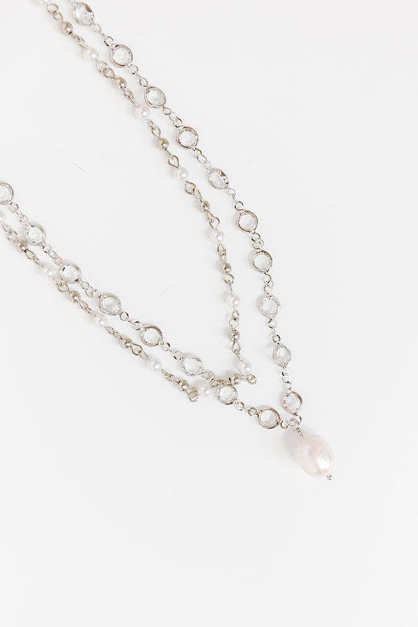 Oceanside Bliss Layered Necklace in Silver Product Image