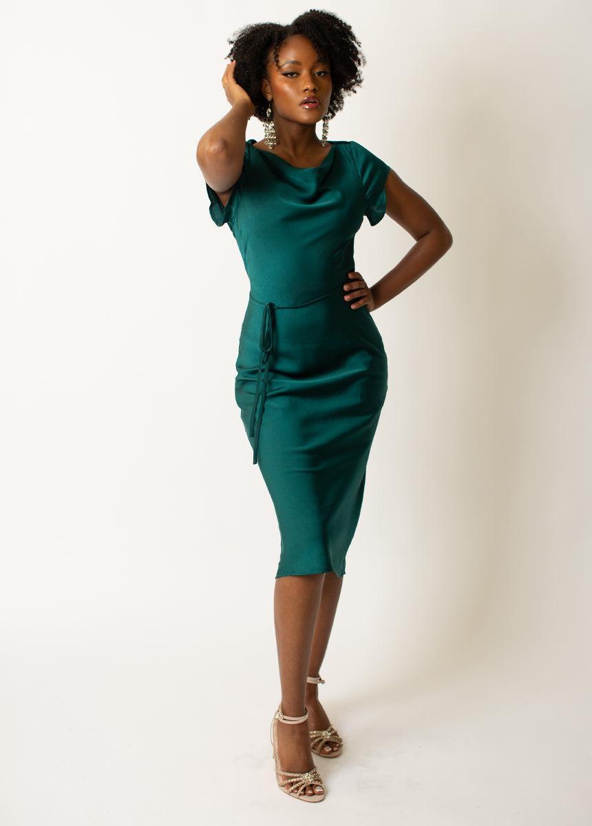 Haven Dress in Deep Teal Product Image