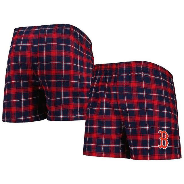 Mens Concepts Sport Navy Boston Red Sox Ledger Flannel Boxers - Navy Product Image