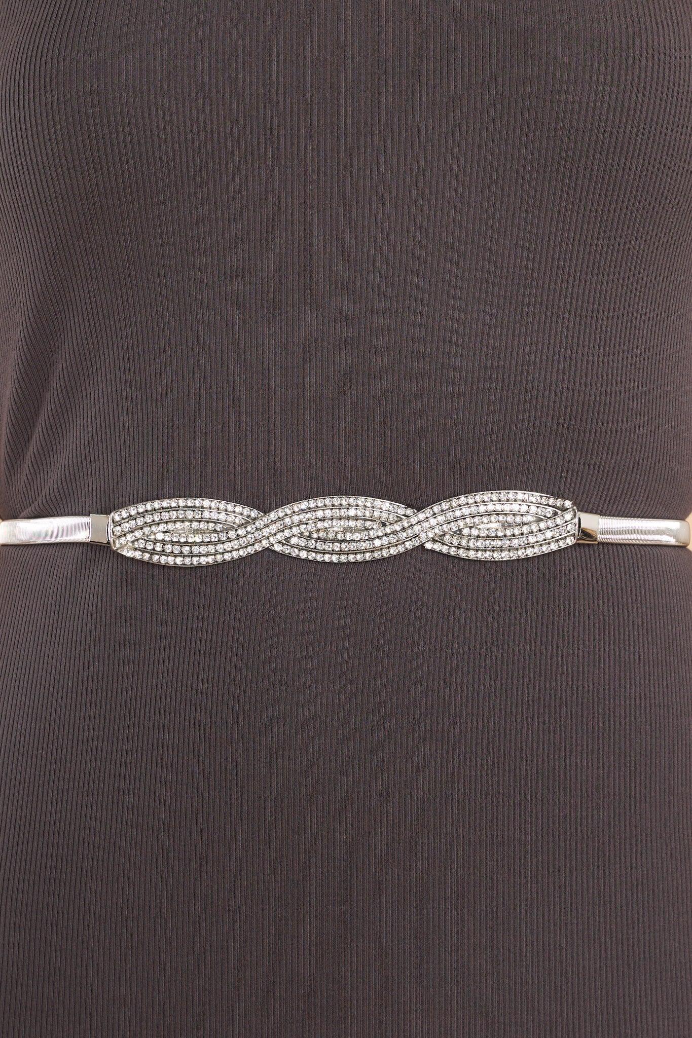 Add A Twist Silver Rhinestone Belt Product Image