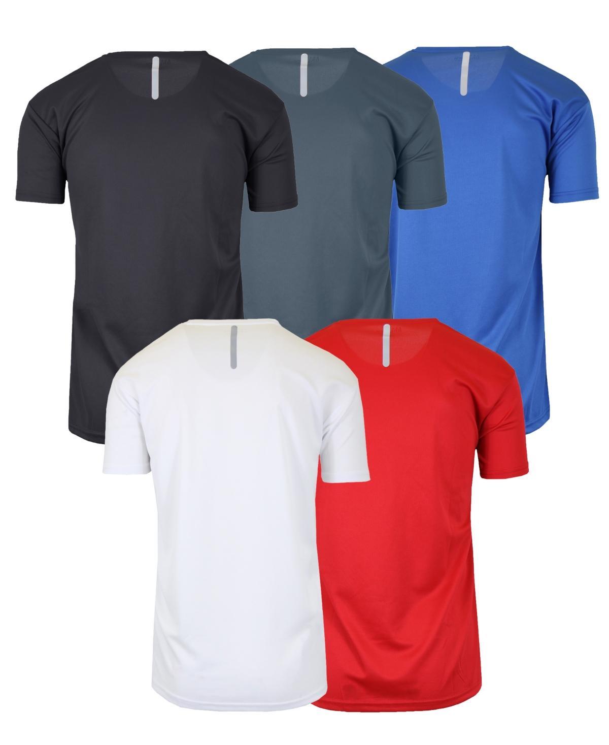 Galaxy By Harvic Mens Short Sleeve Moisture-Wicking Quick Dry Performance Crew Neck Tee -5 Pack Product Image