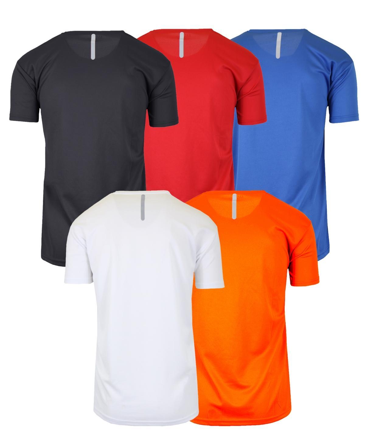 Galaxy By Harvic Mens Short Sleeve Moisture-Wicking Quick Dry Performance Crew Neck Tee -5 Pack Product Image