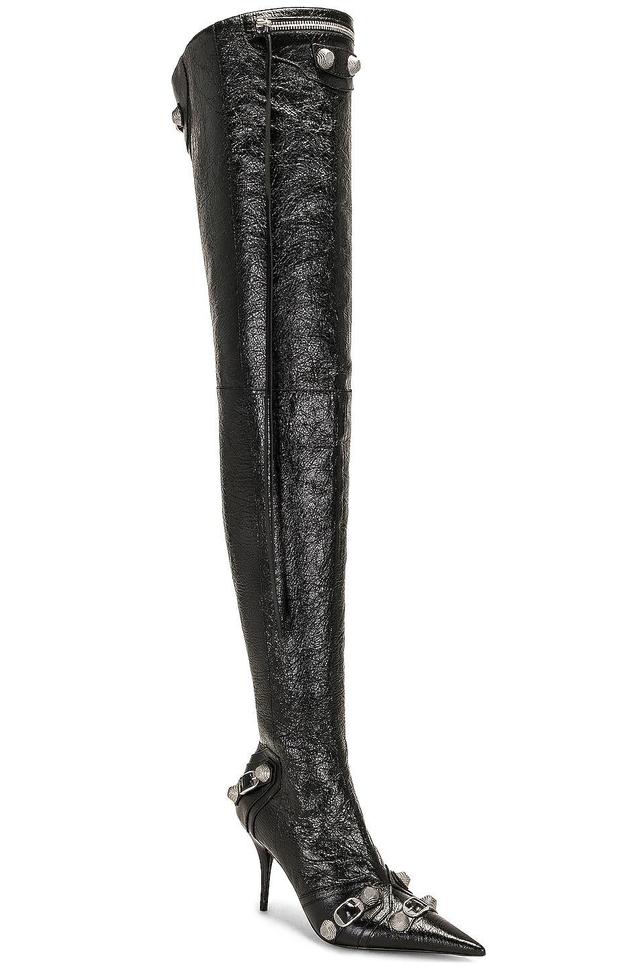 Balenciaga Cagole Over the Knee Boot in Black Product Image