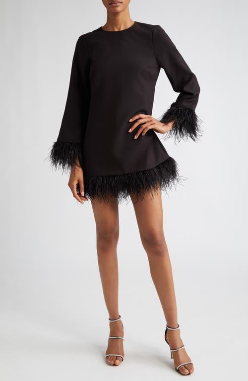 Womens Marullo Long-Sleeve Feather Minidress Product Image