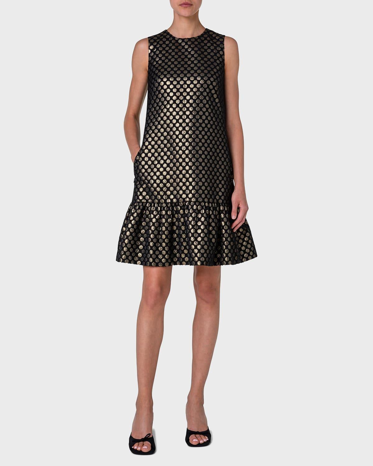 Metallic Polka Dot Jacquard Dress Product Image