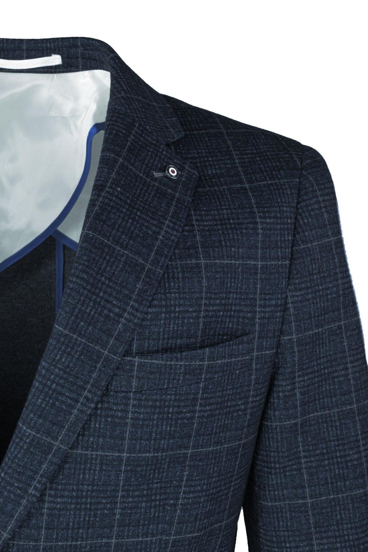 Blue Industry Fall Windowpane Blazer Product Image