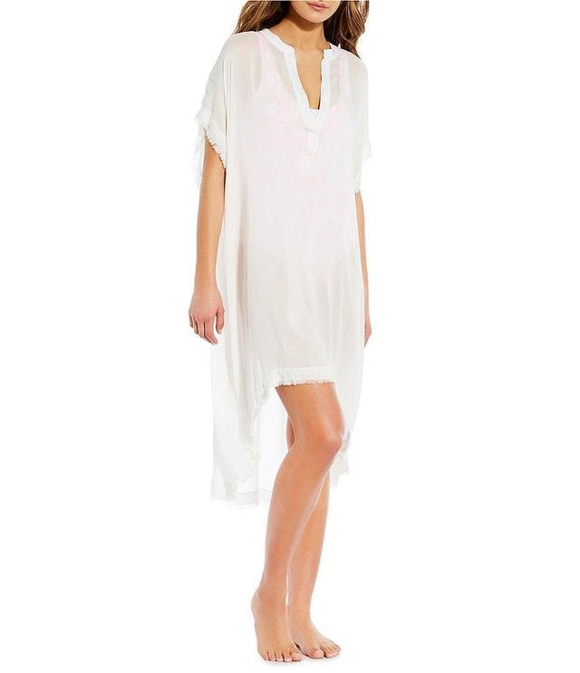 Billabong Found Love Gauze V-Neck Midi Swim Cover Up Dress Product Image