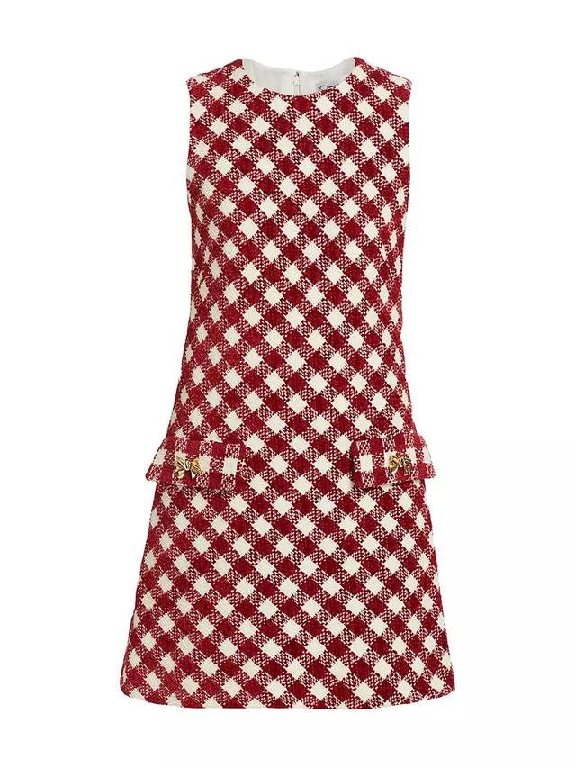 Chenille Check Tweed Shift Dress Product Image