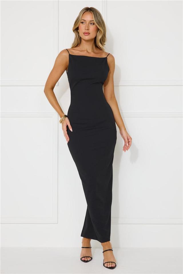 Touch Of Luxe Maxi Dress Black Product Image