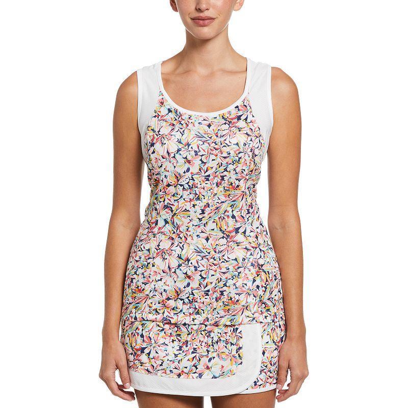 Womens Grand Slam Floral Racerback Tennis Tank White product image