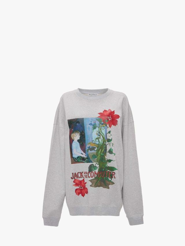 SWEATSHIRT WITH PRINT in grey | JW Anderson US  Product Image