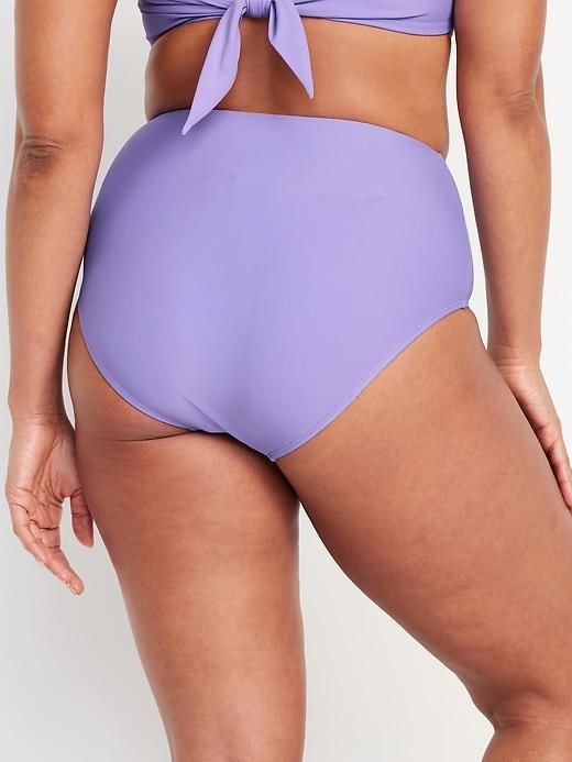 High-Waisted French-Cut Bikini Swim Bottoms Product Image