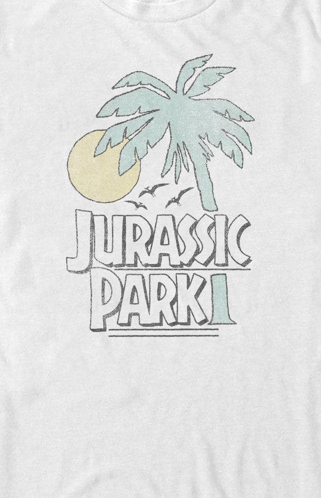 FIFTH SUN Womens Jurassic Park Palm T-Shirt - Whiteedium Product Image