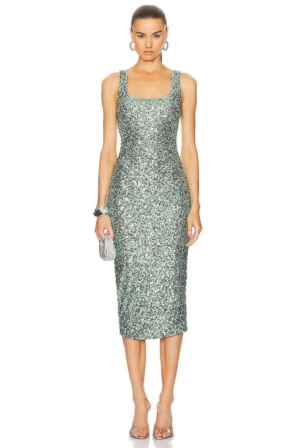 Moschino Jeans Sequins Sleeveless Midi Dress Product Image