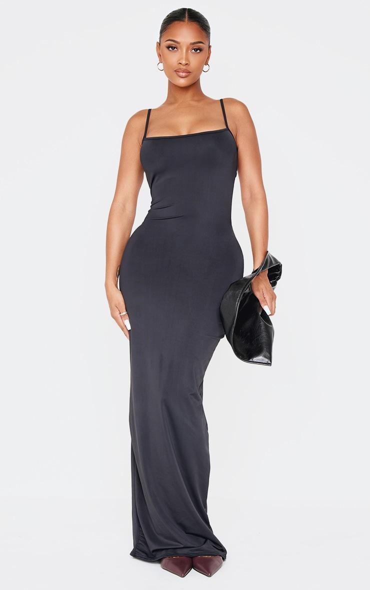 Shape Black Sculpt Strappy Back Detail Maxi Dress Product Image