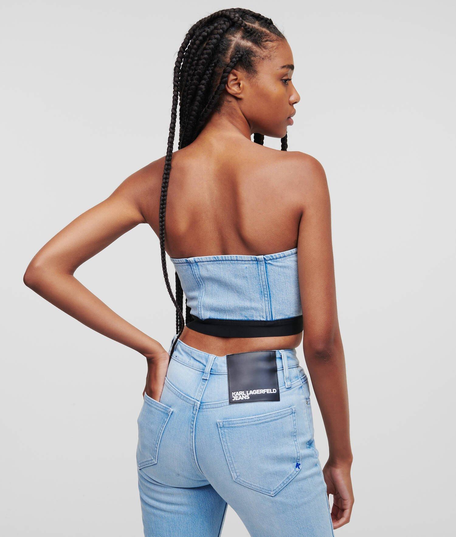 KLJ ZIP-FRONT BANDEAU TOP Product Image