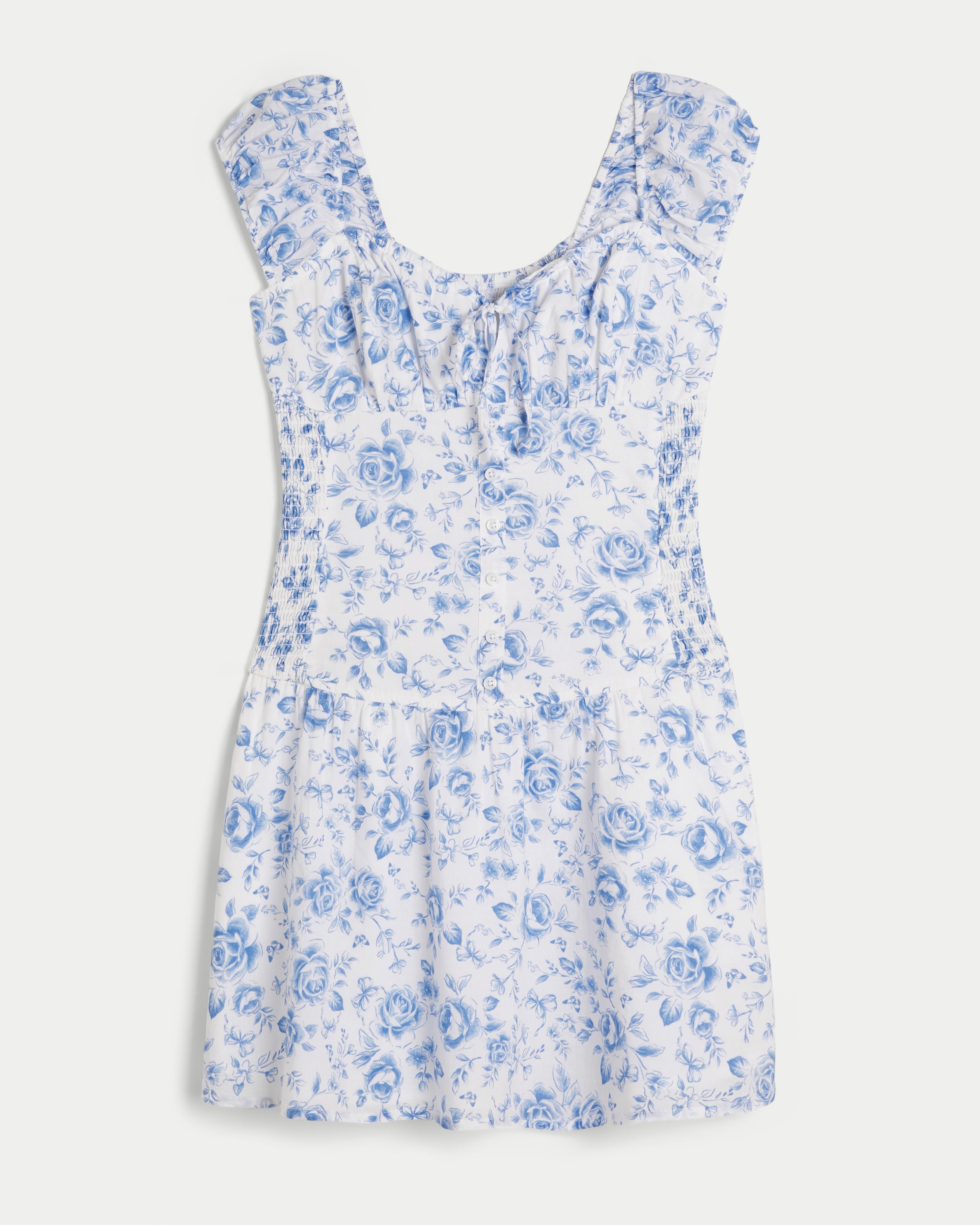 Hollister Sofia Drop-Waist Mini Dress Product Image