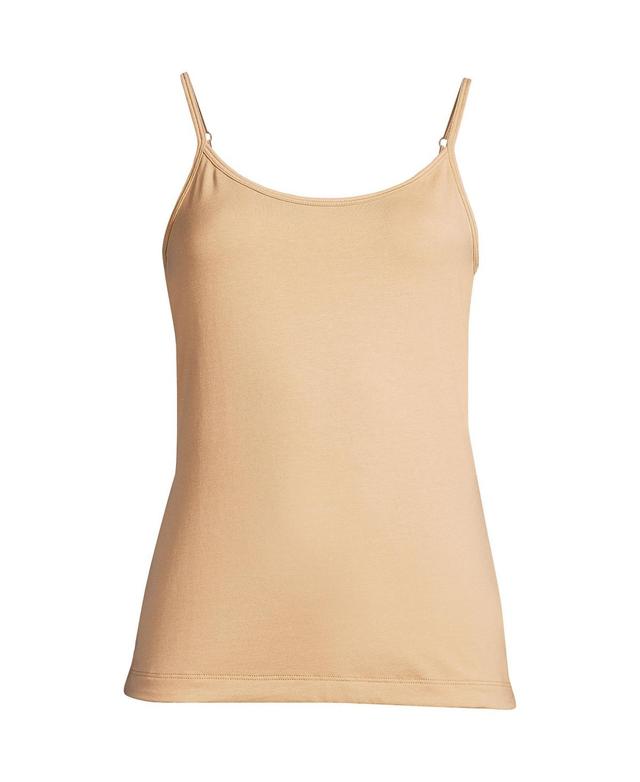 Womens Lands End Supima Cotton Camisole Beig/Green Product Image