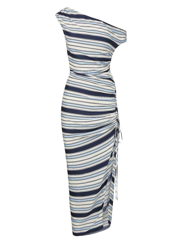 Womens Kadie Striped Silk-Blend Dress Product Image